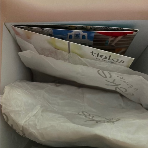 Tieks by Gavrieli Teal Box with Navy Flower - Picture 4 of 5